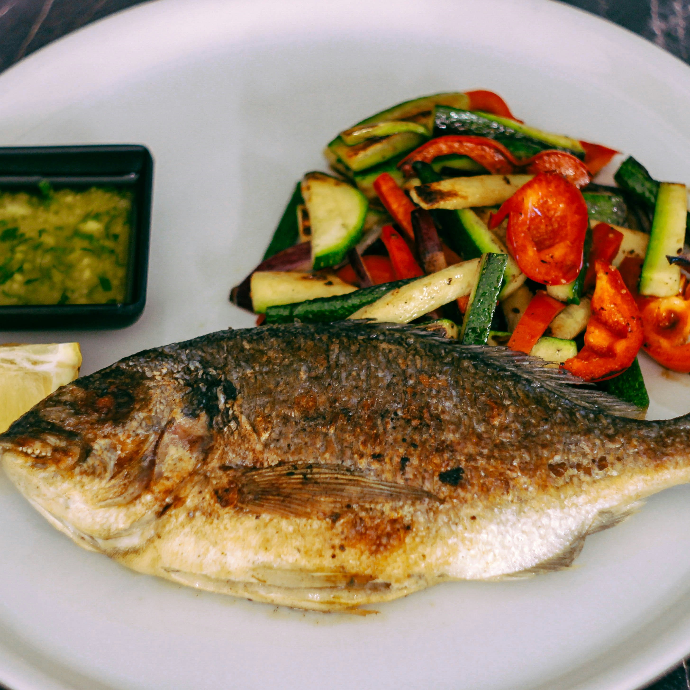 Sea bass in salt crust
