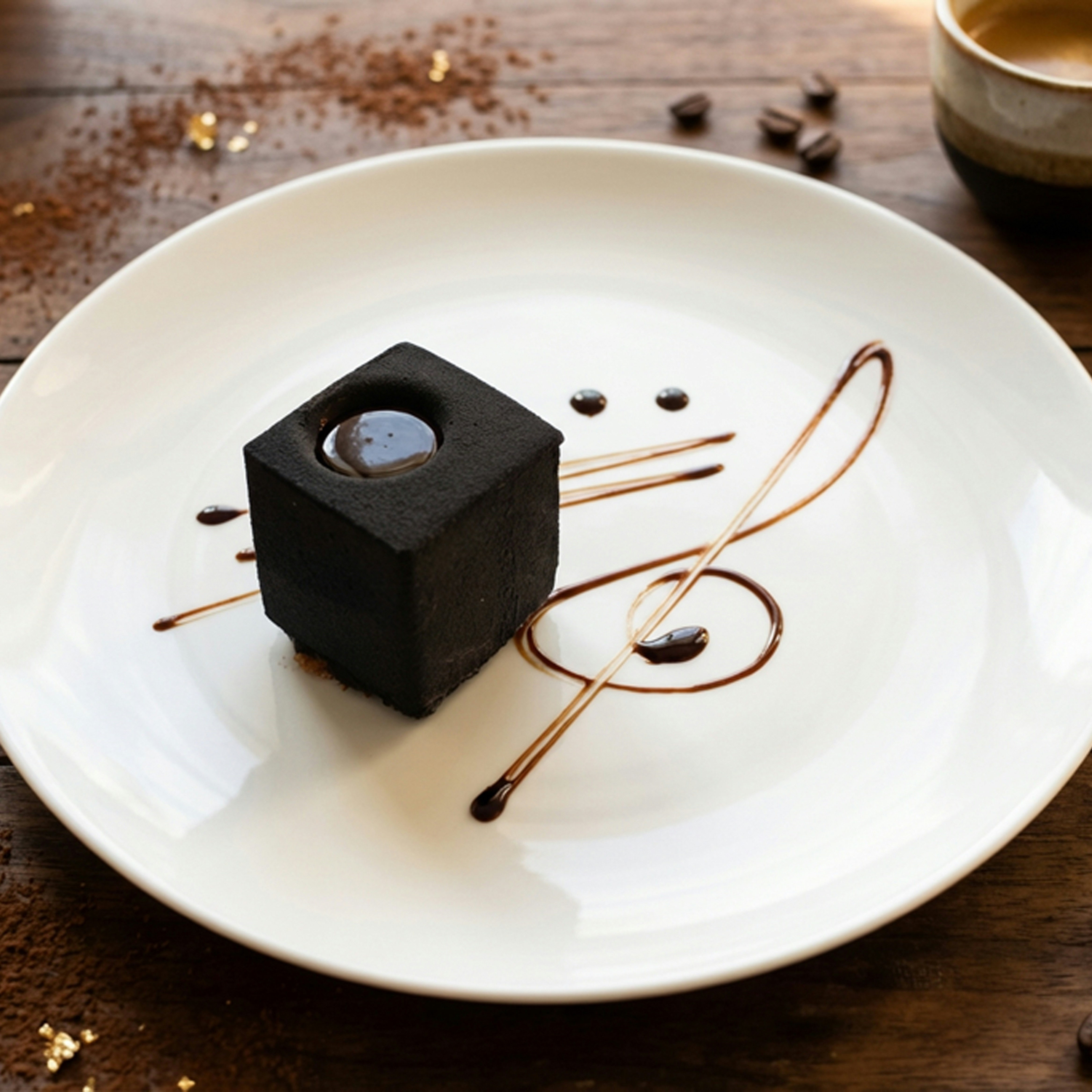 Dark chocolate sphere